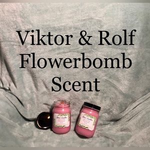 Two 14oz Viktor & Rolf Flowerbomb Scent Wood Wick Candles